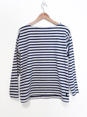 Holebrook Sweden Navy and White Nautical Striped Top Size Small